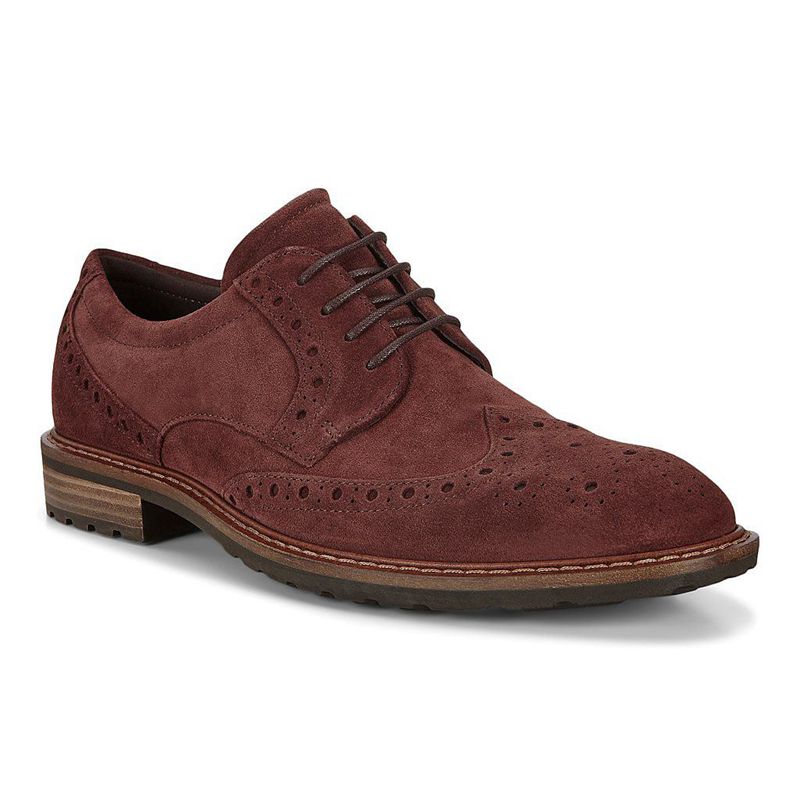 Zapato Brogue Ecco Vitrus I Para Hombre,Marrones,391586-GCF